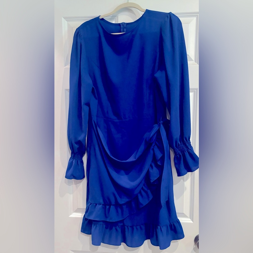 Bright blue dress